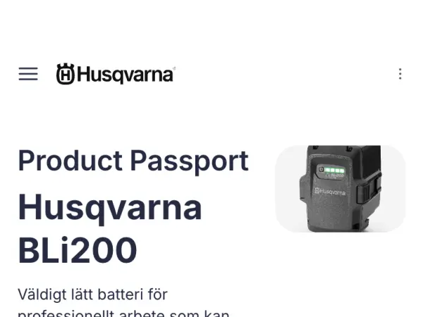 Screenshot: Husqvarna