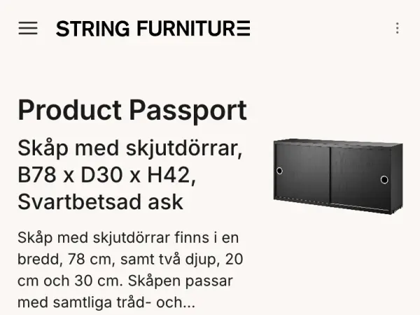 Screenshot: String Furniture