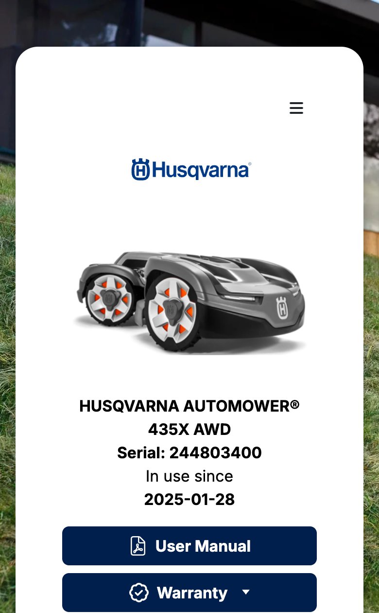 Screenshot: Husqvarna