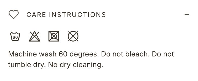 Screenshot: Care advice