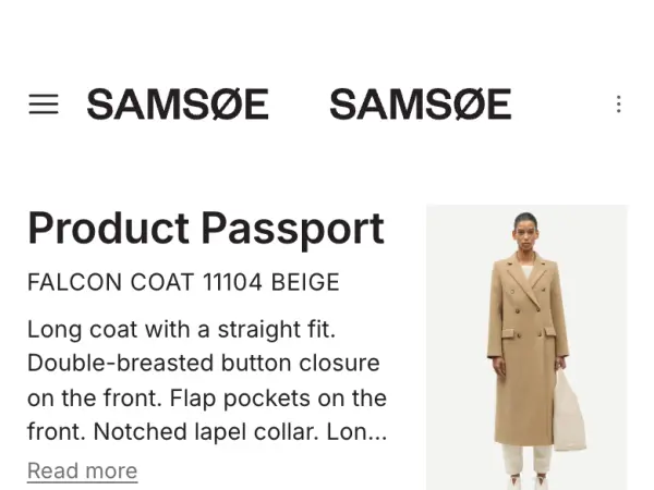 Screenshot: Samsøe Samsøe