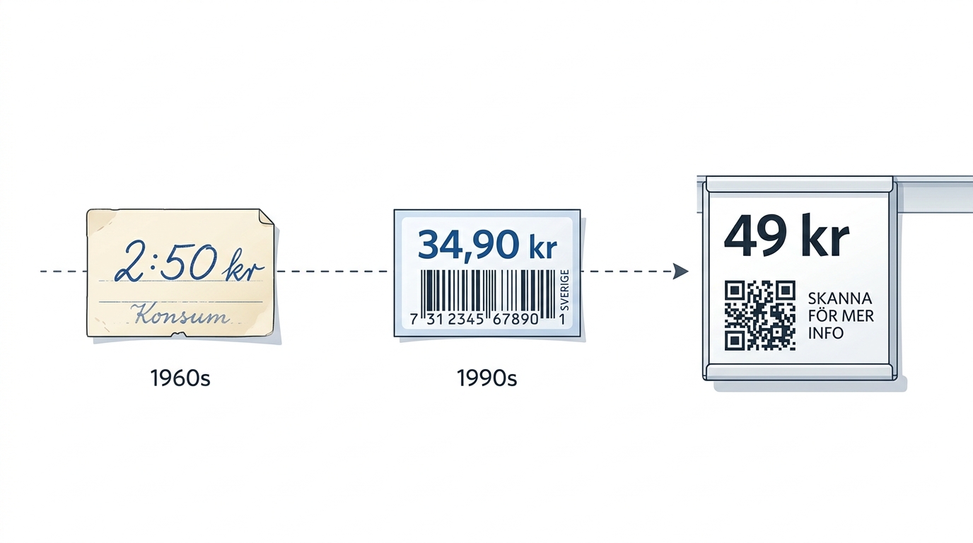 Vad hände med prislappen på en vara?